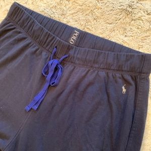 Polo Ralph Lauren Men’s Cotton Blend Jersey Pajama Pant, Reversible (XL, Navy)